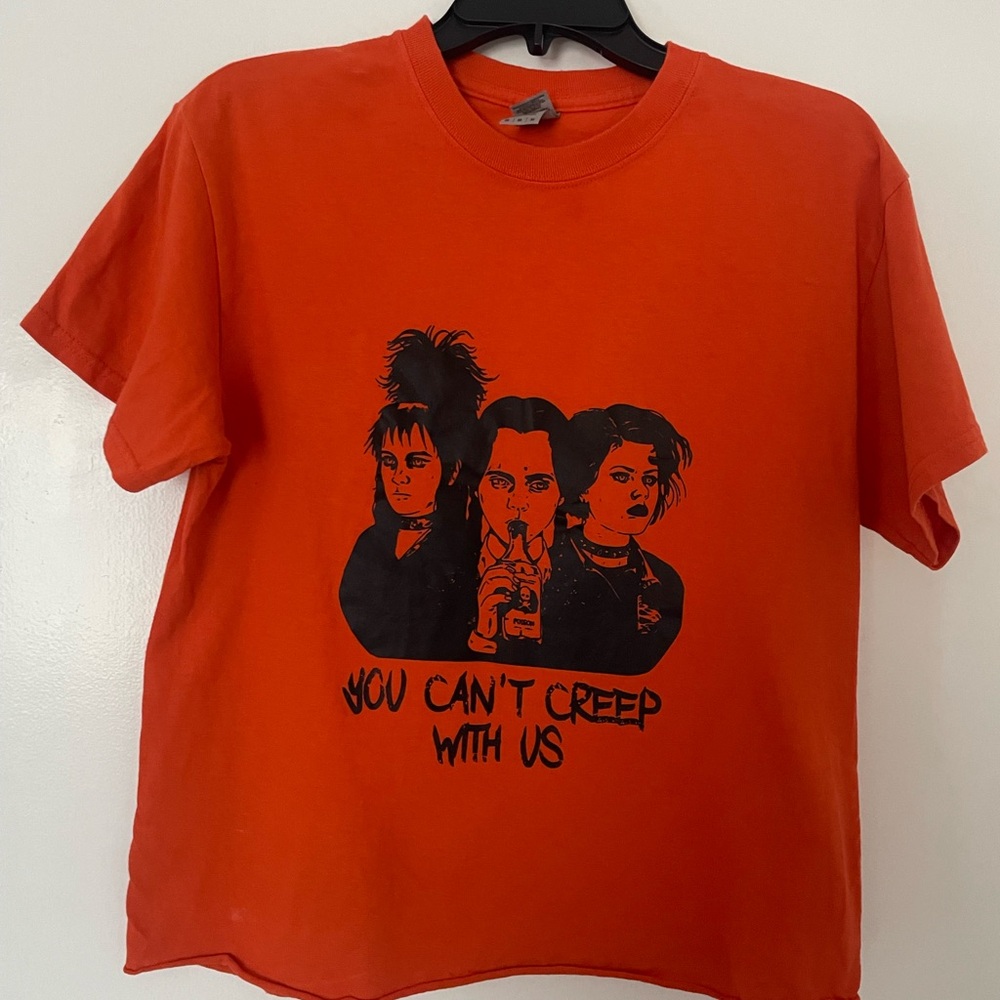Halloween Icons Orange Tee with Black Graphic Design